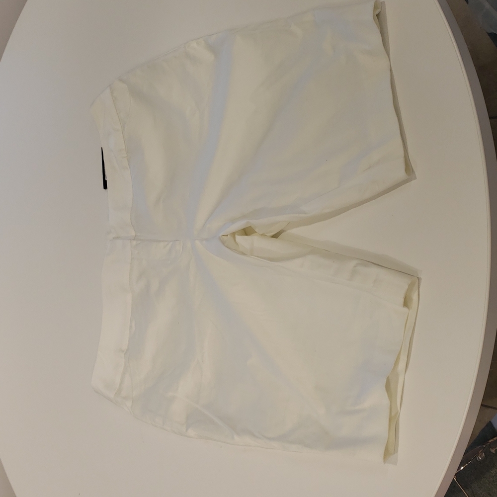 White plus size shorts